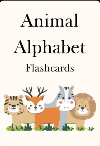 Color-Your-Own Animal Alphabet Flashcards