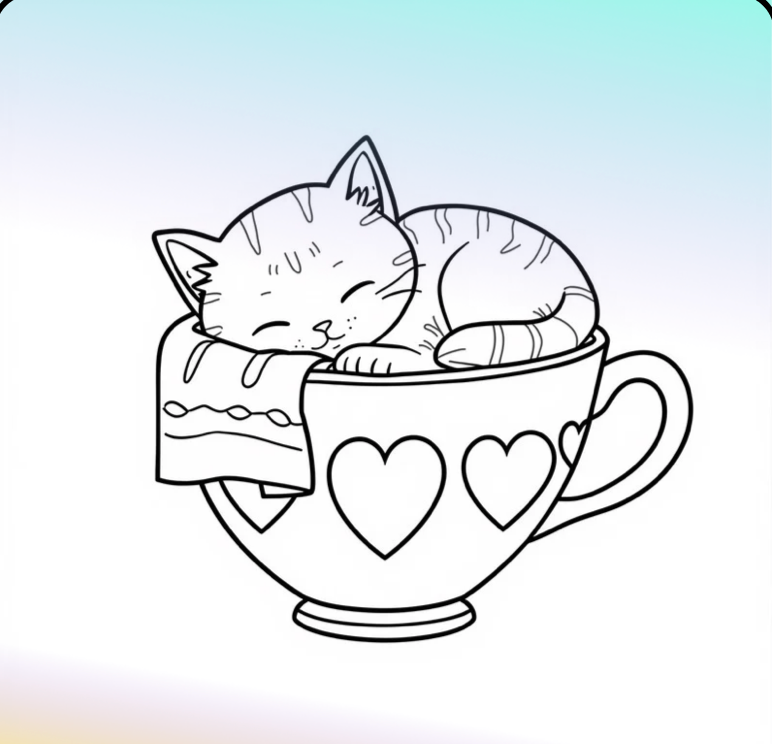 The Teacup Kittens – A Whimsical Coloring Adventure for Kids!