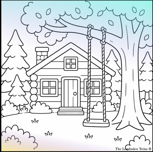 Cabin Coloring Adventures Coloring Book