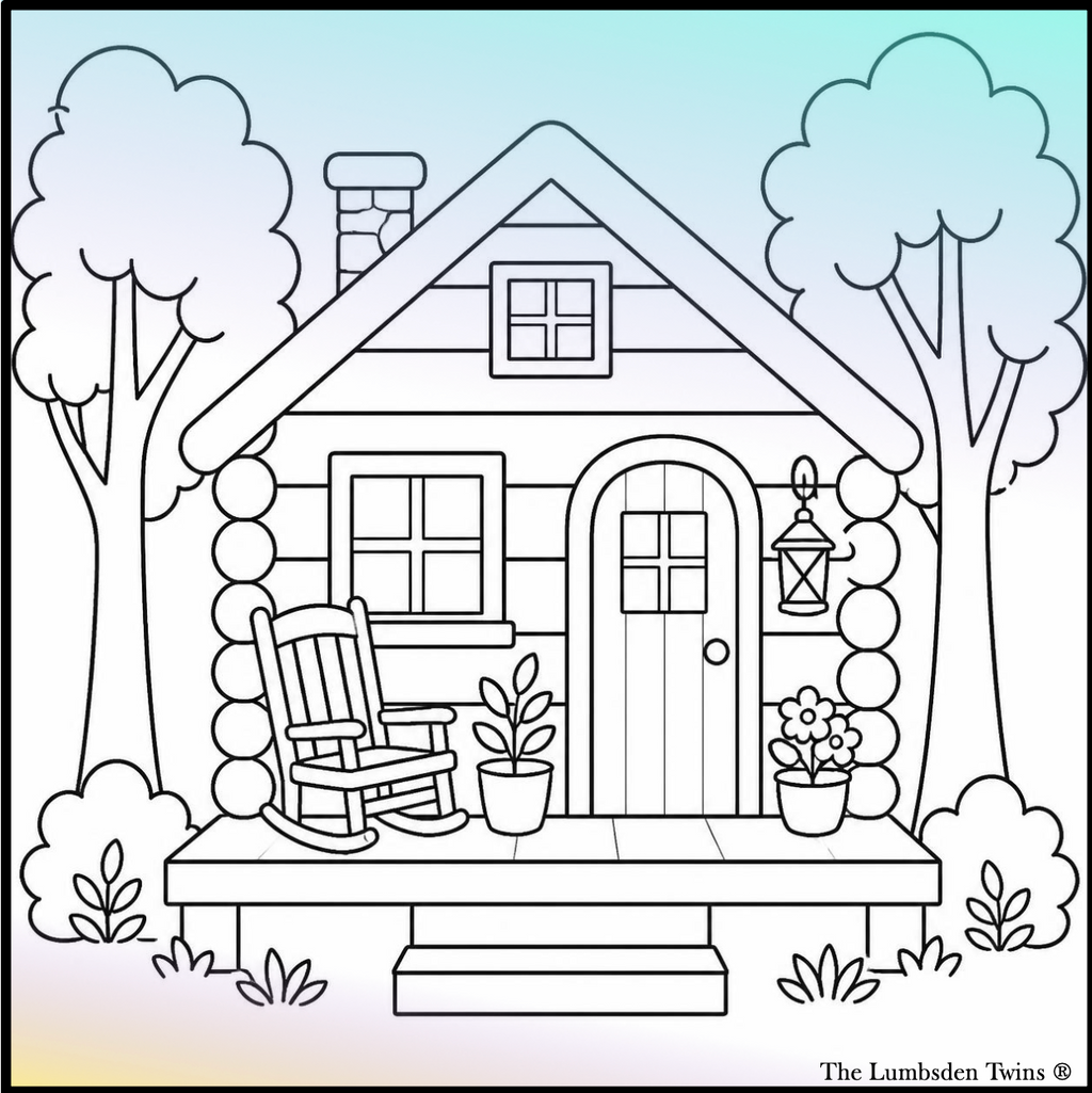 Cabin Coloring Adventures Coloring Book
