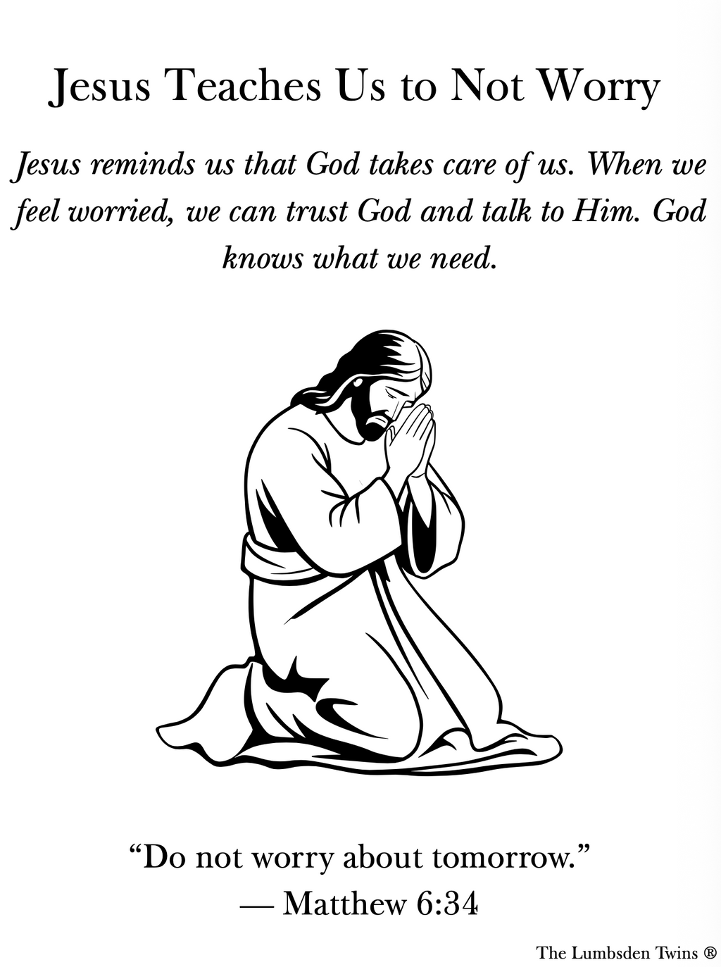Jesus Teaches Us Coloring Book