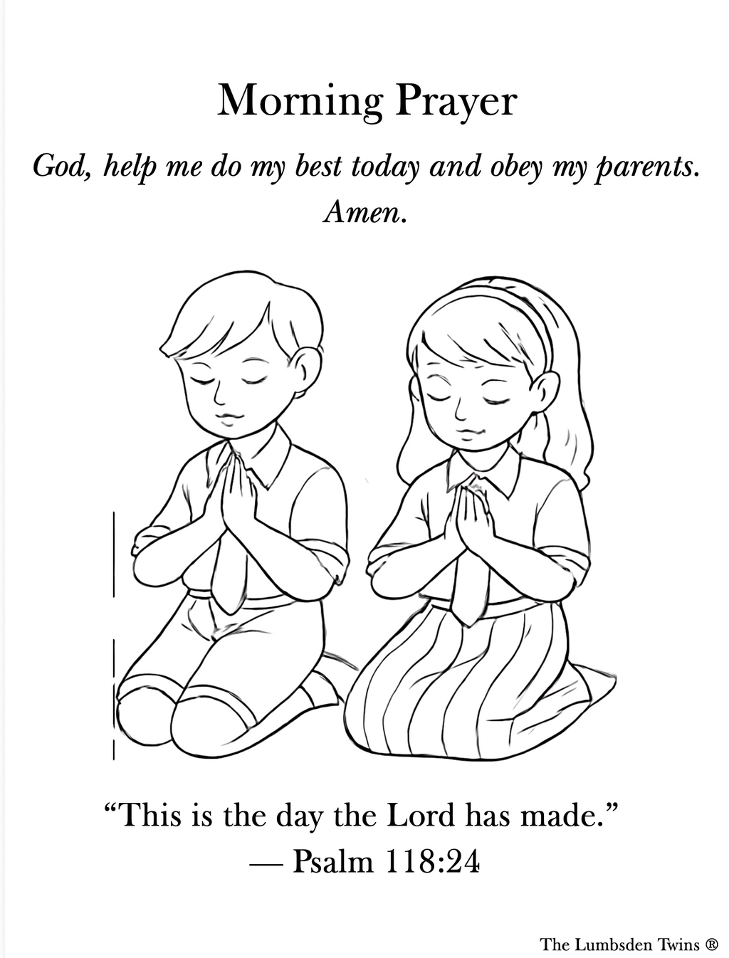 Prayers for Kids Coloring Book