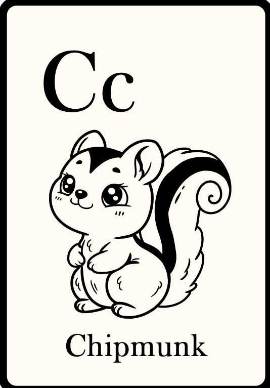 Color-Your-Own Animal Alphabet Flashcards