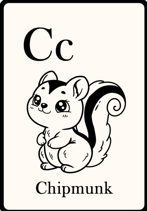 Color-Your-Own Animal Alphabet Flashcards