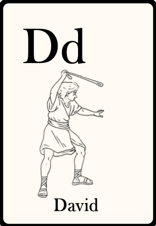 Color-Your-Own Biblical Figures Alphabet Flashcards