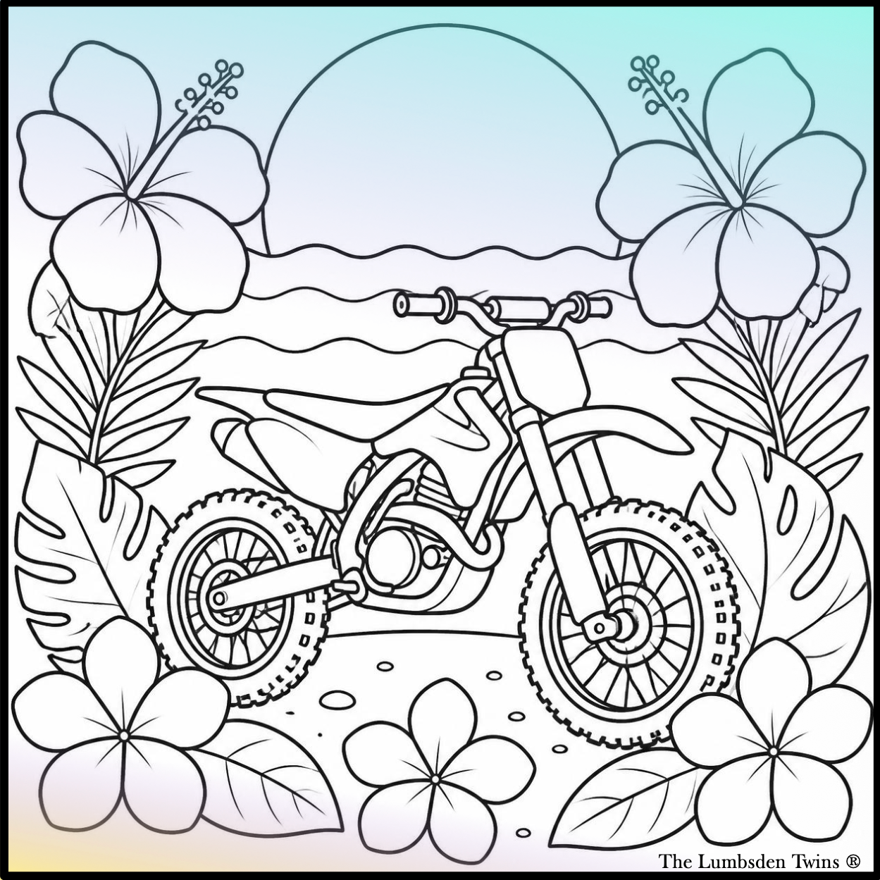 Beach Rides & Sunset Vibes Coloring Book